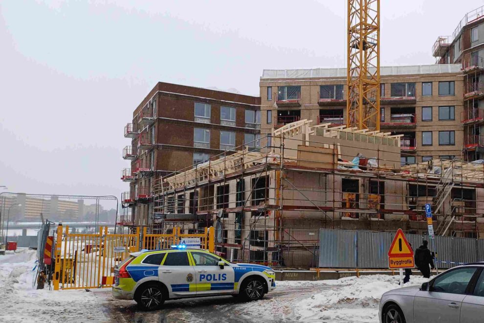 Heisulykke på svensk byggeplass – falt 20 meter