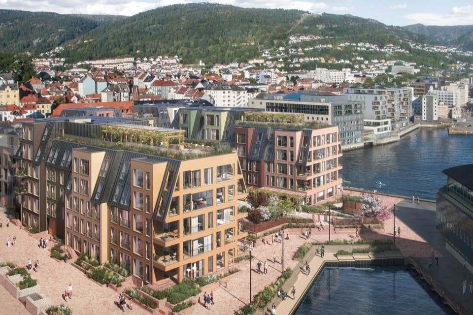 Bygger 96 nye leiligheter i Bergen sentrum