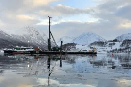 Nå er pelene til brua på plass Thumbnail