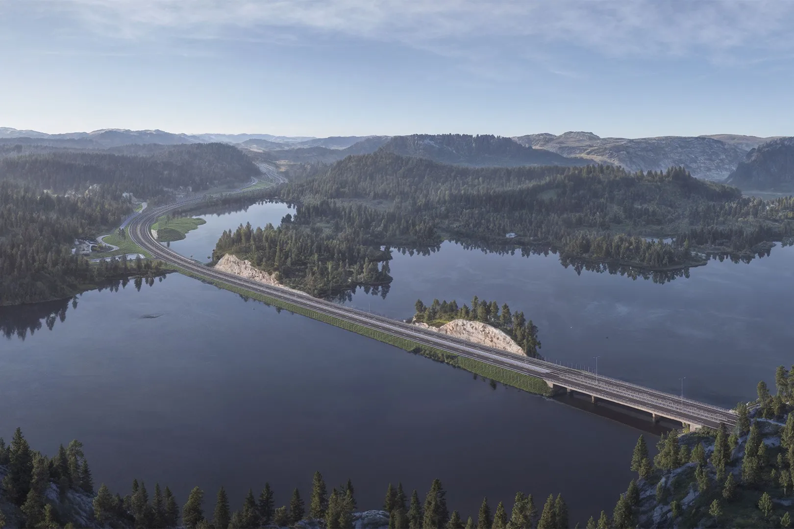 Den nye vegen skal bygges på den gamle i Telemark