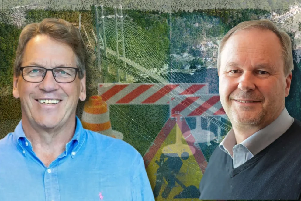 Magne Ramlo og Lars Bjørgård overtar som nye prosjektledere for E18 og E6. Montasje: Redaksjonen