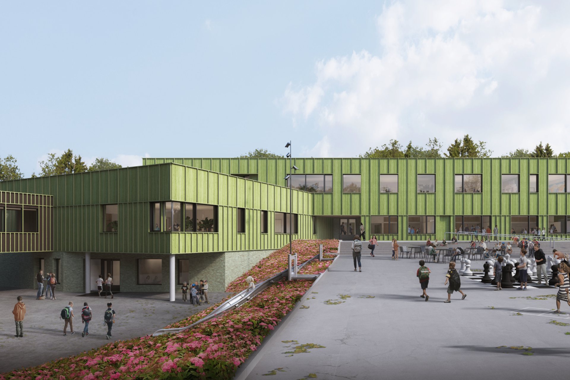 Nå utvides Stange skole