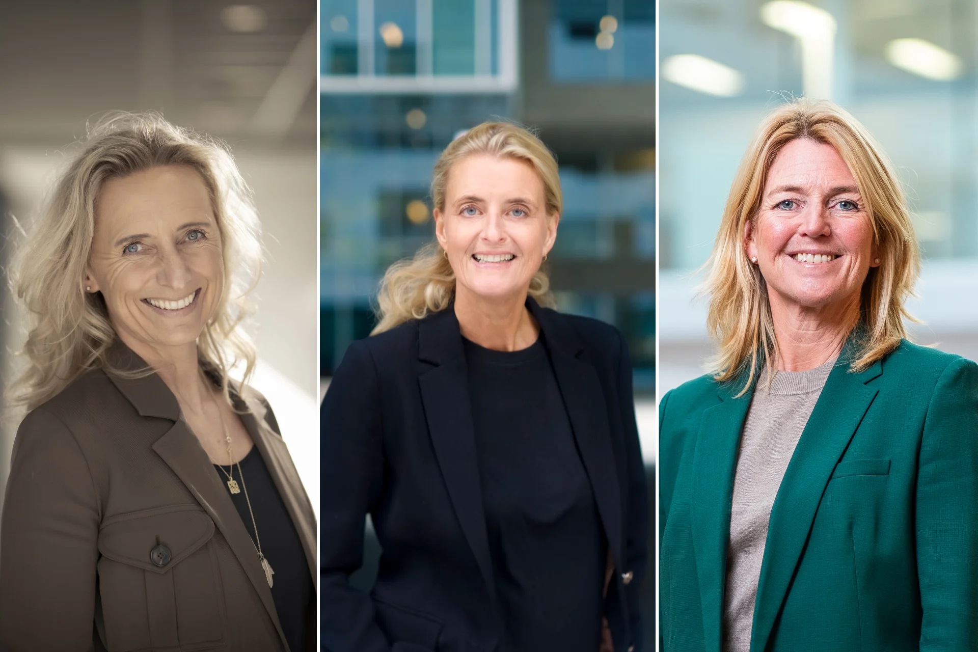 Kathrine Duun Moen, konserndirektør med ansvar for Norconsults forsvarssatsning, Cathrine Pia Lund, administrerende direktør Svanemerket, Grete Aspelund, konserndirektør i NCC.