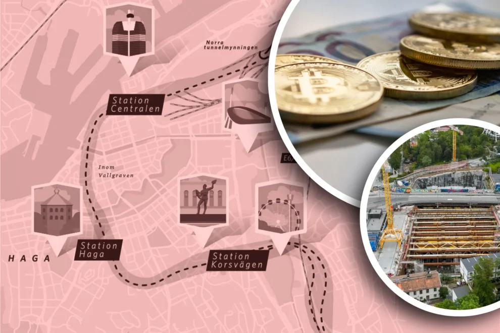Illustrasjon: Trafikverket/Stadsbyggnadskontoret. Bildet er en montasje