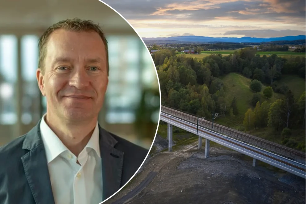 Tomas Brannemo, ny direktør for NCC Infrastructure. /Venjar Eidsvoll Railway. FOTO: Joakim Kroger NCC