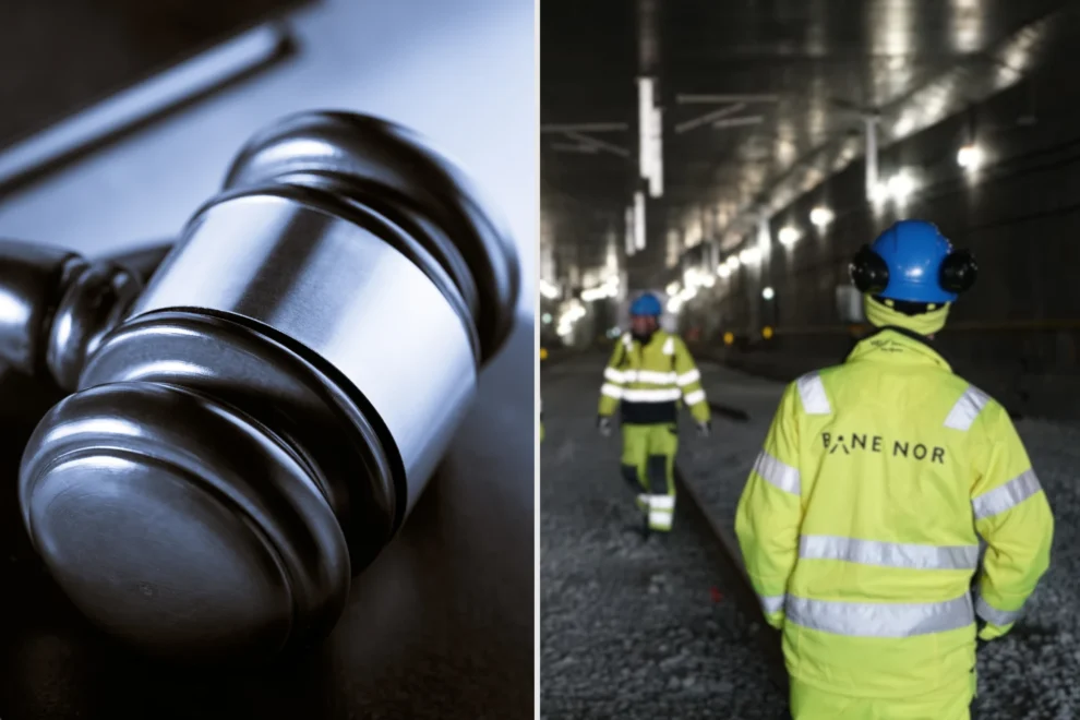 Bildet til høyre: Arbeid på Follobanen. Foto: Stefan Okstveit, Bane NOR