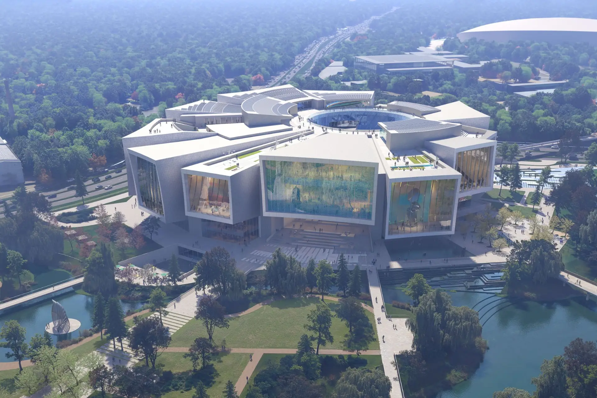 Det nye kunstmuseet i Beijing vil omfatte over 110.000 kvadratmeter og vise et bredt spekter av kunstformer. / Image by Proloog