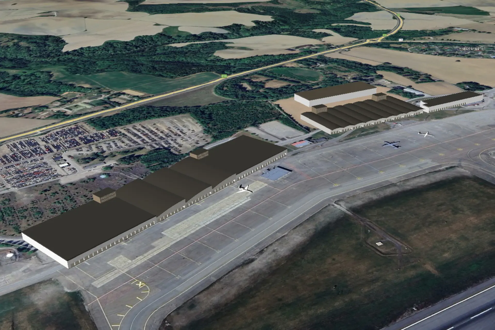 Storsatsing: Har lagt hele lufthavnen på tegneblokket