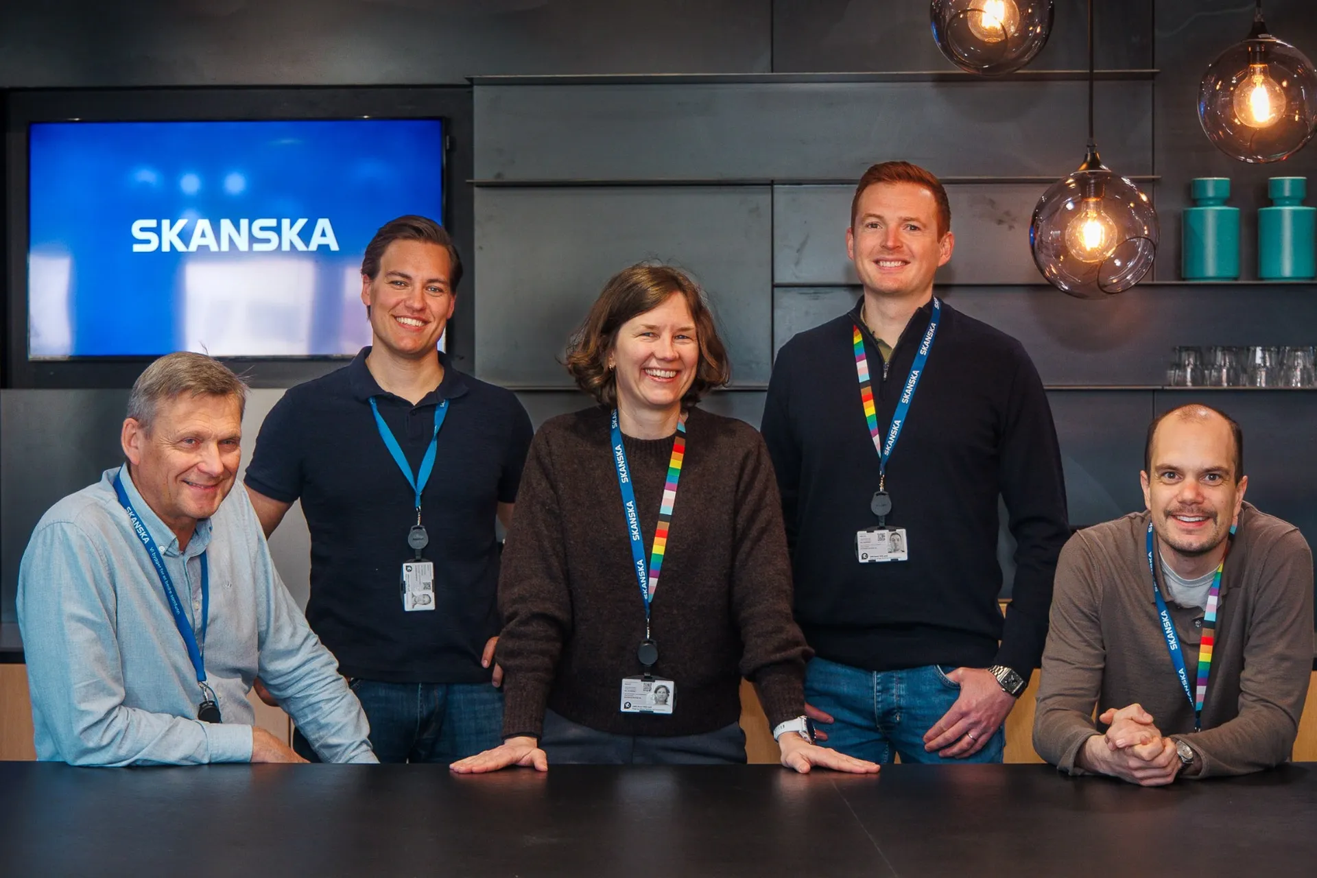 Tilbudsteamet til Skanska er svært fornøyd med å ha blitt valgt for den viktige jobben. Foto/Skanska