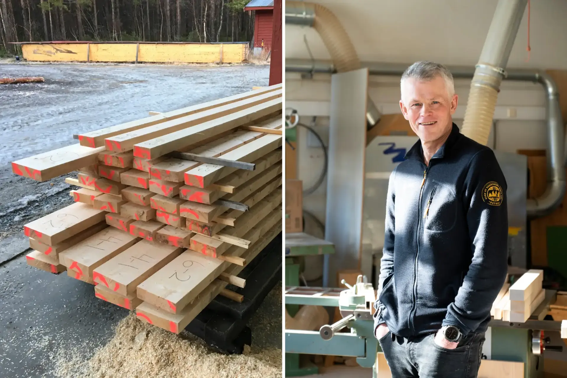NIBIOs Eirik Nordhagen har ledet prosjektet som er finansiert av Regionalt forskningsfond Nordland og Arktis, Skogbrukets Verdiskapingsfond, skognæringa i Troms samt Finnmark Treforum. Foto: Trude Hagen, Statsforvalteren i Troms og Finnmark/ Foto: Lars Sandved Dalen, NIBIO.