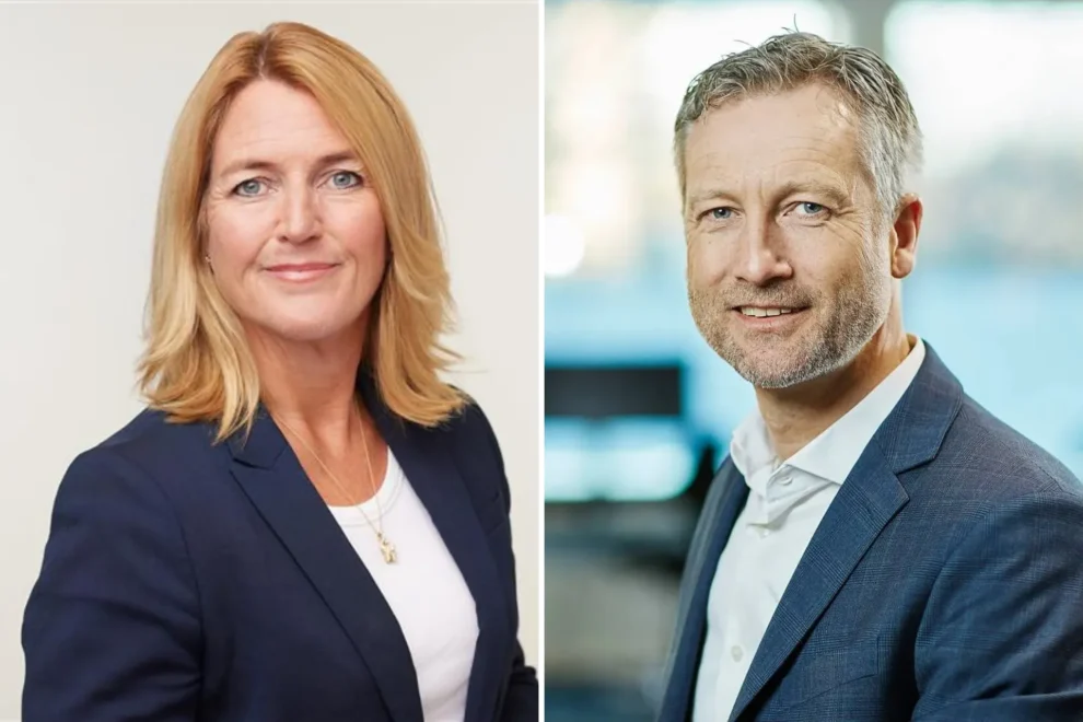 Grete Aspelund og Stein Ivar Hellestad. Foto: NCC/Skanska