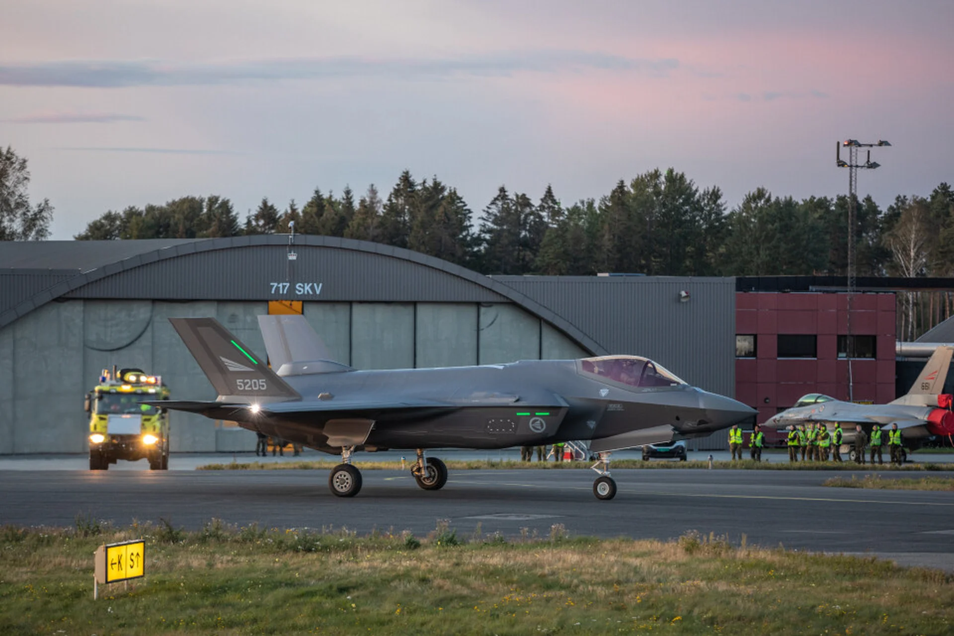 Ett F-35A kampfly landet for første gang på Rygge flystasjon 17. september 2019. Foto: Onar Digernes Aase, Forsvaret